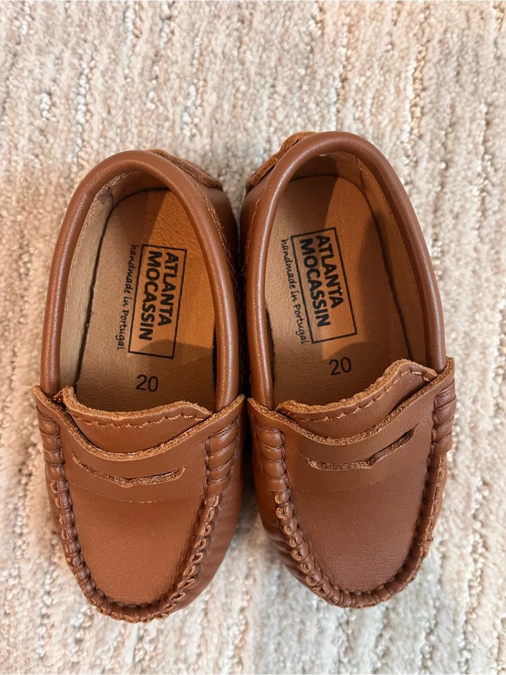 Atlanta Moccasin toddler Brown Slip-On Moccasin Loafers -